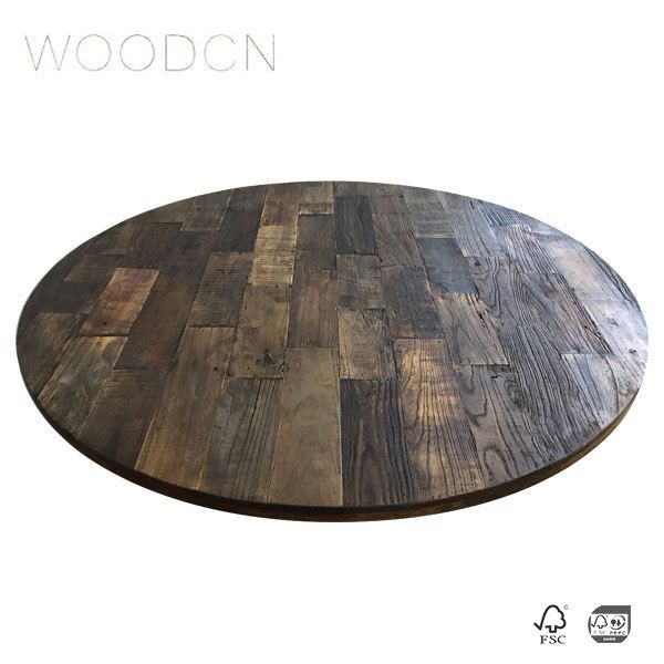 Riċiklatura Veneered Old Elm Wood Dining Table Top